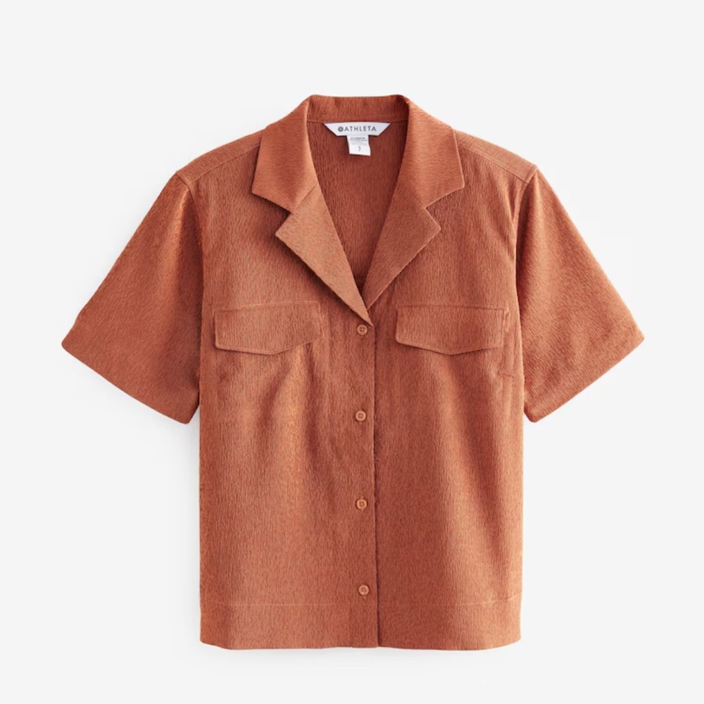 Athleta Echo top Button down NWT